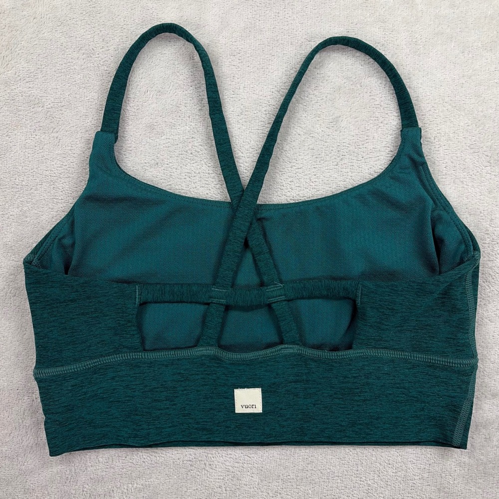 Vuori Long Line Elevation Bra Women Small Forest Green Strappy Back  Activewear - Picture 2 of 8